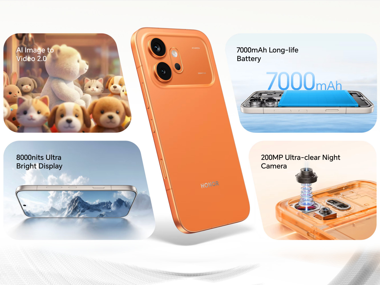 HONOR 600 5G 6.57″AMOLED 200MP GLOBAL VERSION SD87Gen4 7000mAh Phone By FedEx