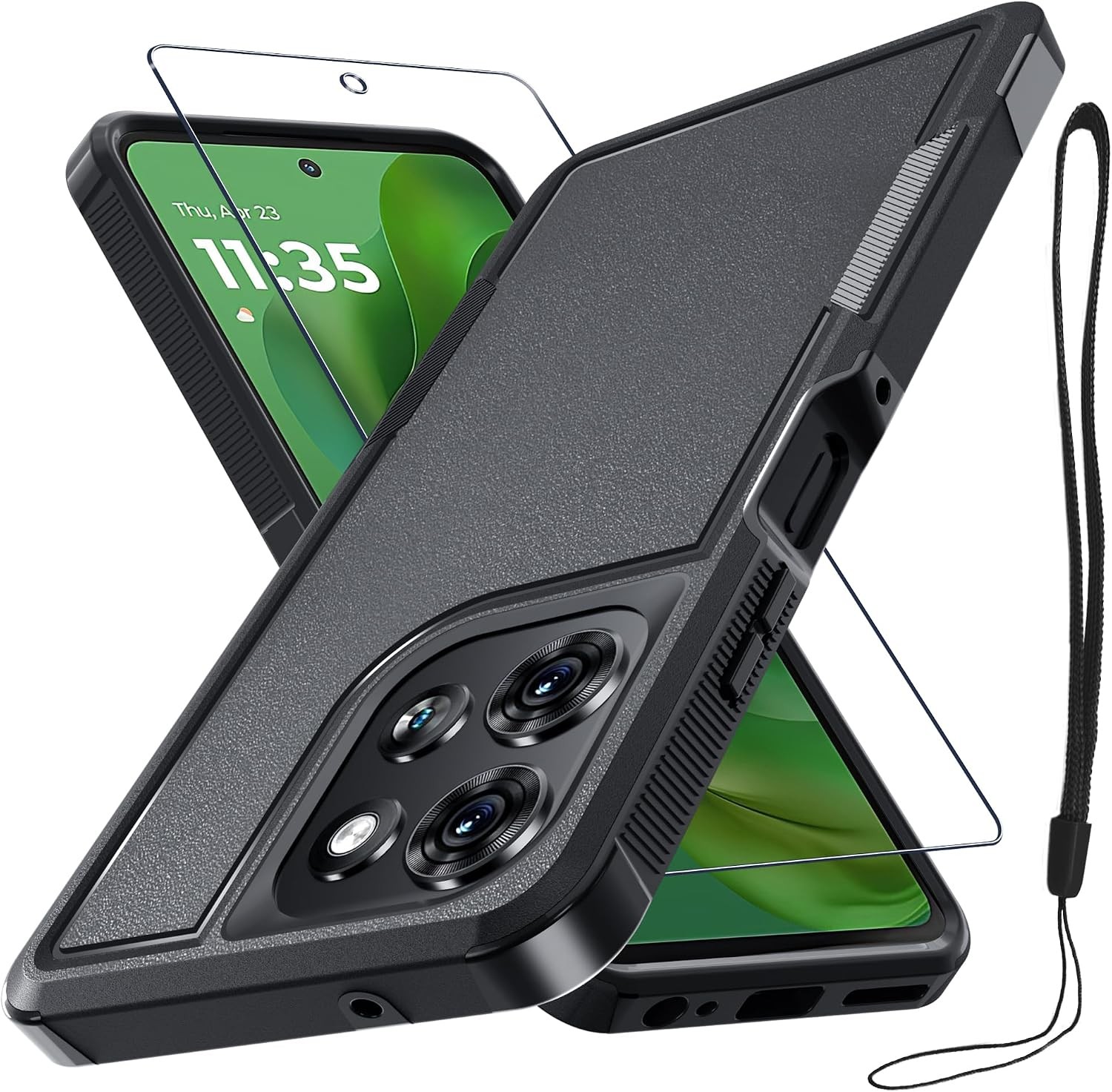 Full Body Heavy Duty Rugged Shockproof Case & Tempered Glass for Motorola Moto G