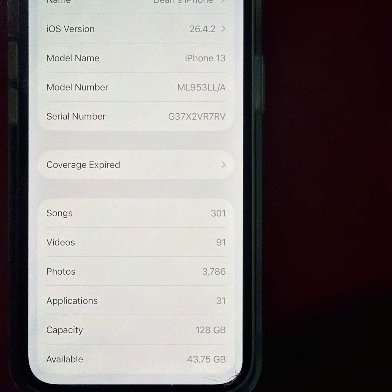 Apple iPhone 13 – 128GB – Starlight Unlocked , Excellent condition