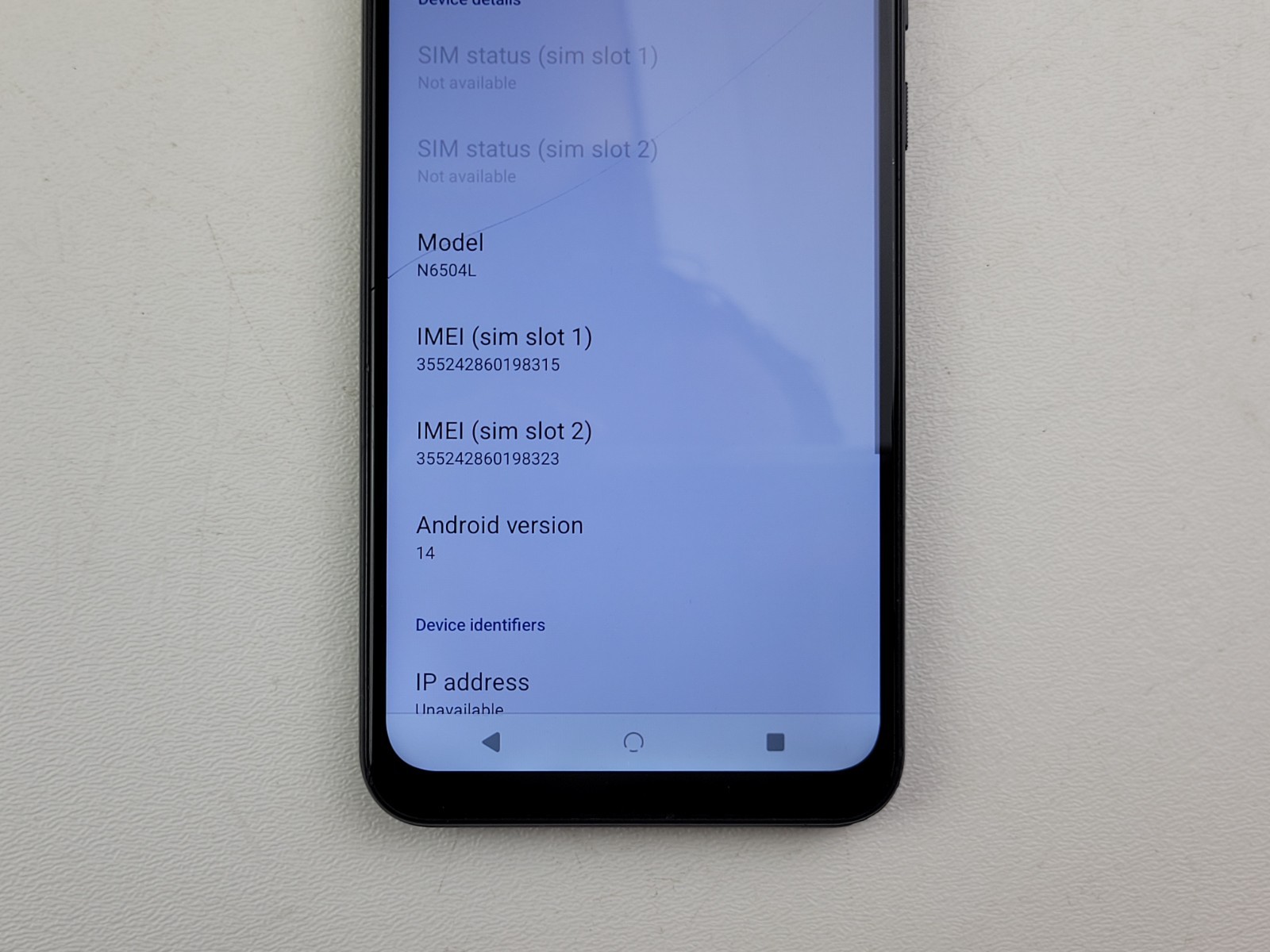 NUU Mobile N21 (N6504L) 32GB (CARRIER UNKNOWN) Dual SIM – CRACKED – H5638