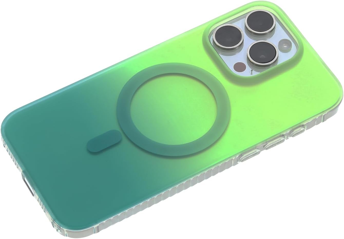 Gradient Case for The iPhone 16 Pro Max – Green and Yellow Multi-Color Ombre Des