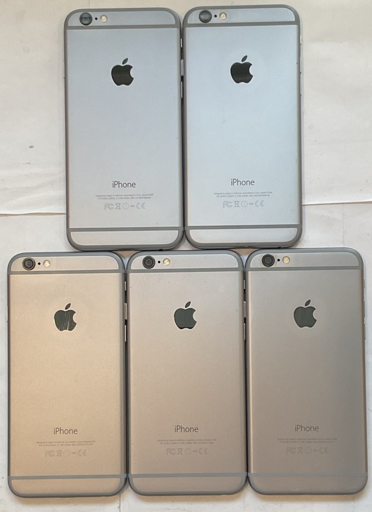 LOT OF 5 TESTED USED GSM UNLOCKED APPLE iPhone 6, 16GB A1549 MG5W2LL/A PHONES
