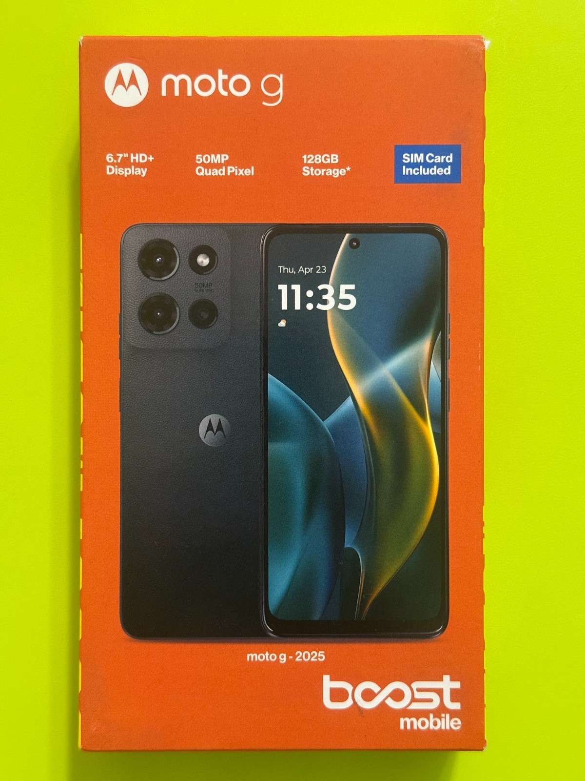Boost Mobile Prepaid Motorola moto G 2025 128GB, Gray – New Sealed