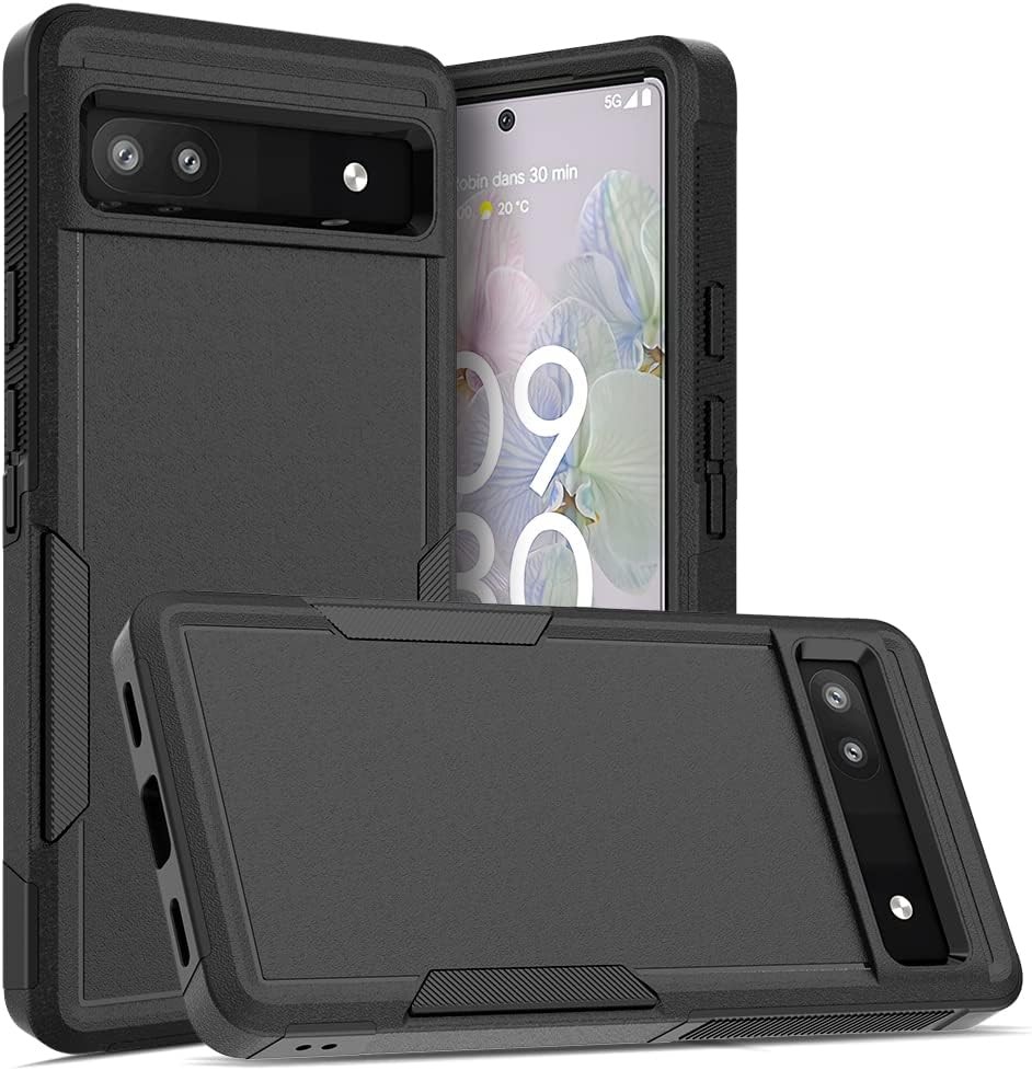 Case for Google Pixel 6A 5G, Shockproof Rugged Protective Commuter Phone Case