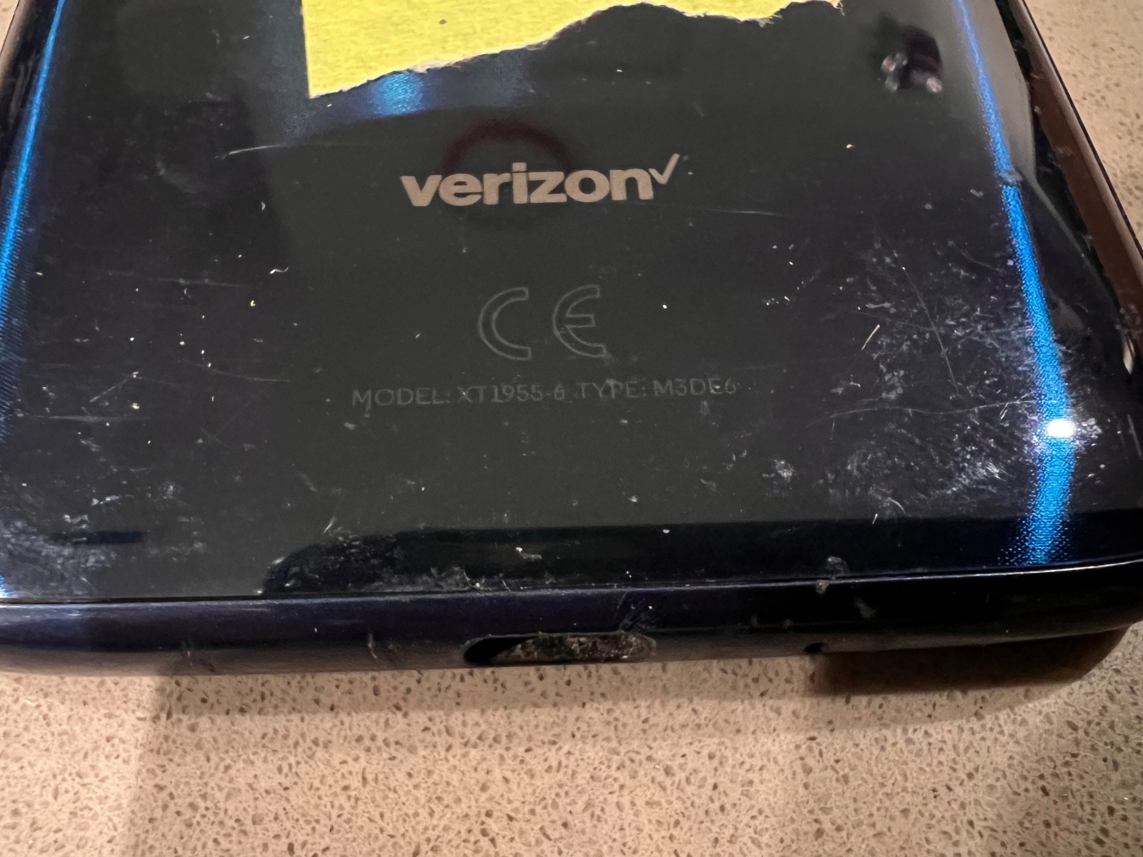 Defective Motorola moto G7 power (XT1955-6) 32GB (Verizon) – A2