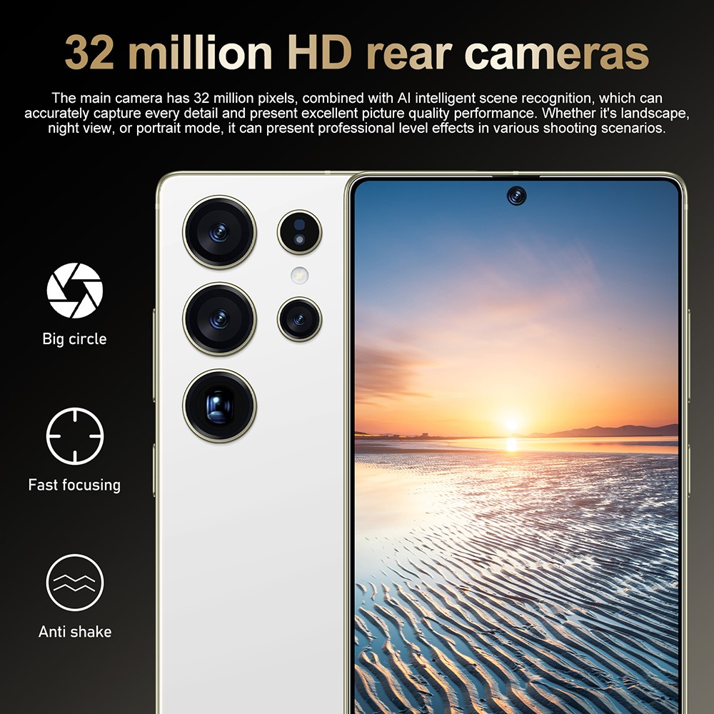 2026 S25 Ultra 5G Unlocked Android 14 Smartphone 8GB+256GB Dual SIM Mobile Phone