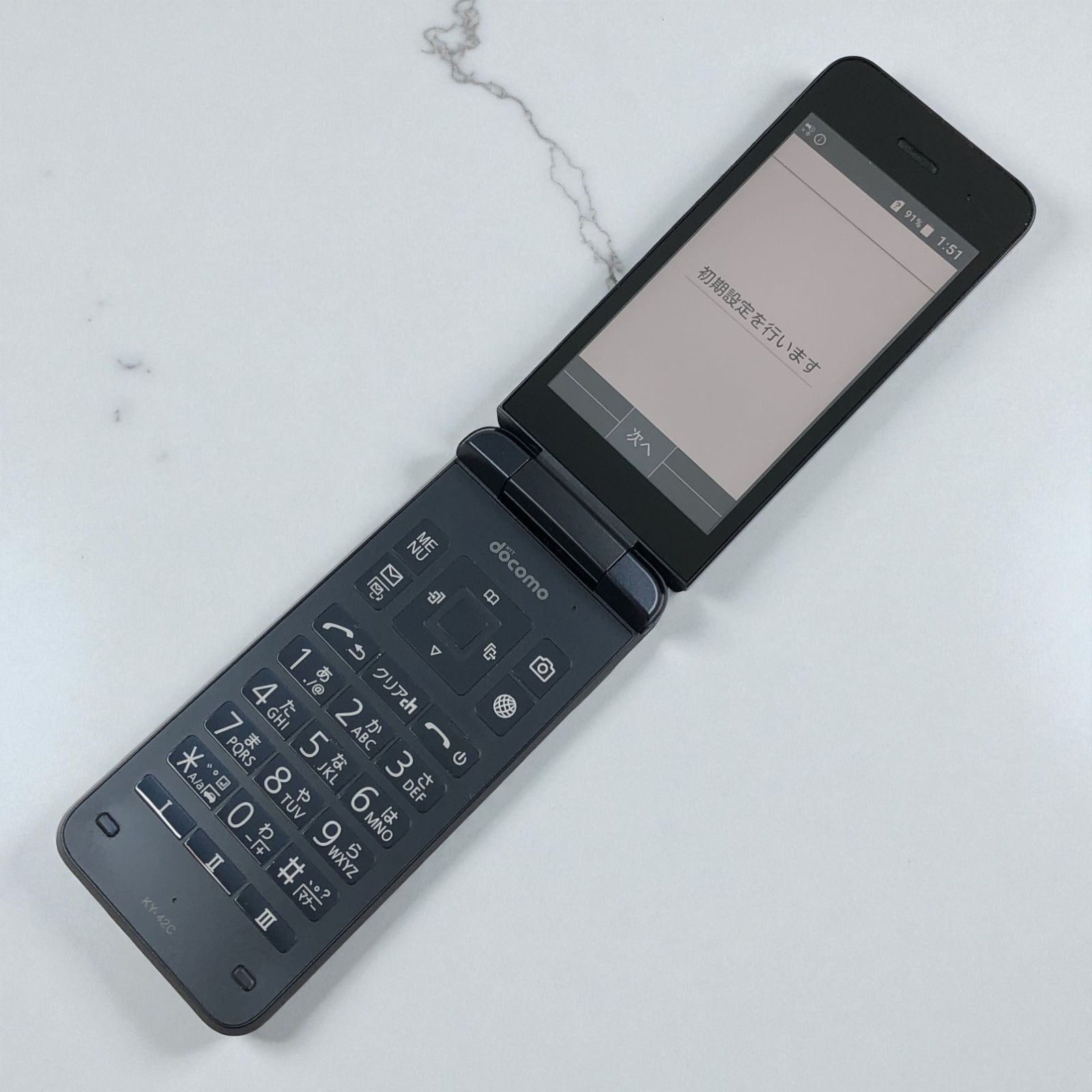 Kyocera DIGNO KY-42C Keitai Flip Phone Black Unlocked SIM Free From Japan Used