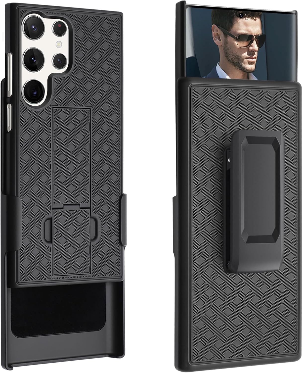 Case & Holster for Samsung Galaxy S24 Ultra Slim Combo Shell Rugged Shockproof