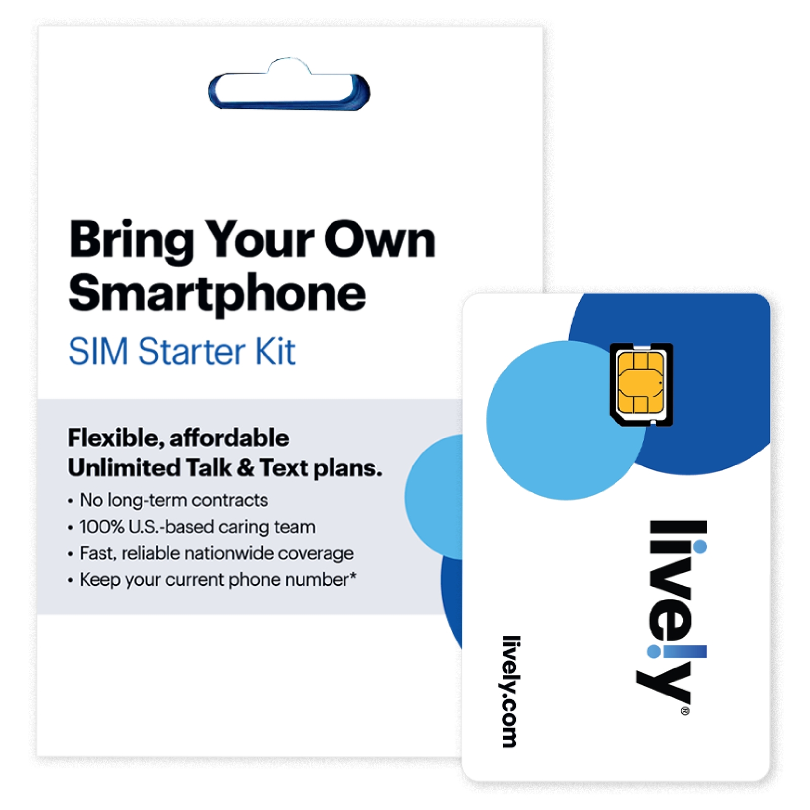 Lively SIM Card Kit – Unlimited Talk & Text, Keep Your Number & Access Lively…
