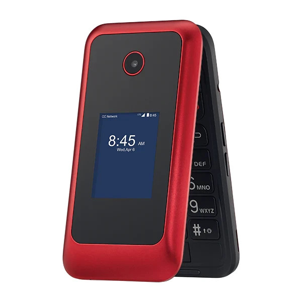 Consumer Cellular Verve Snap Z2336 8GB 4G LTE Red GSM Unlocked Flip Phone New