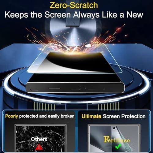 for Samsung Galaxy S24 Ultra Tempered Glass 3 Screen Protector + 3 Camera Lens