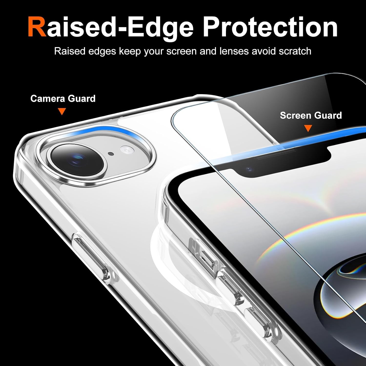 iPhone 17e Case & iPhone 16e Case Clear with Screen Protector, Anti-Yellowing
