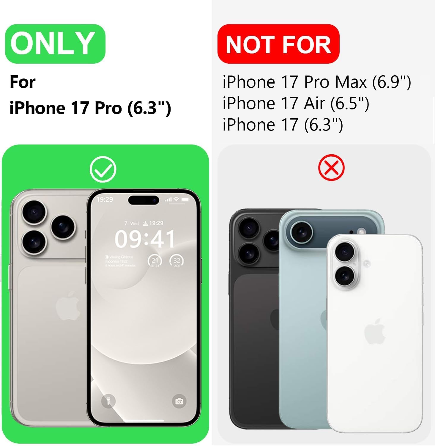Designed for iPhone 17 Pro Case, Premium Silicone Shockproof Protective Phone Ca