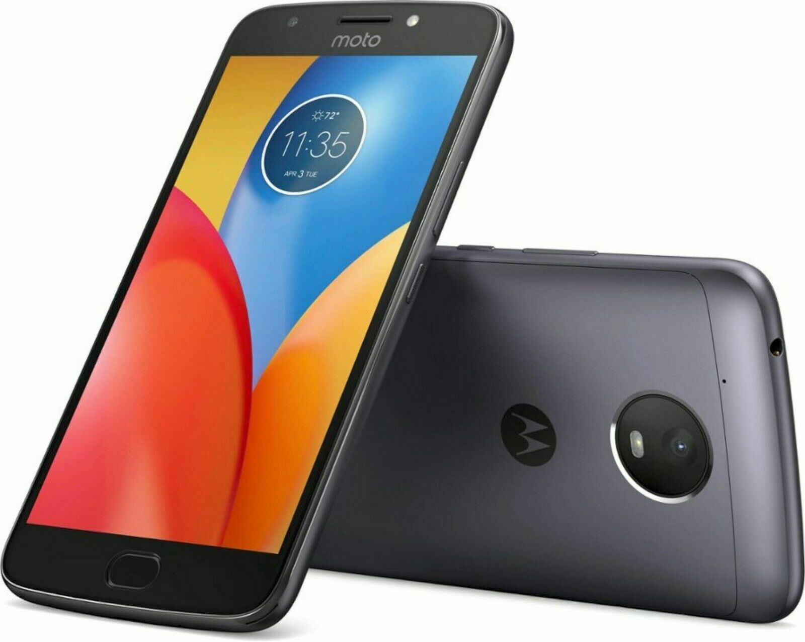 NEW Motorola Moto E4+ Plus 16GB Sprint Network Smart Phone Iron Gray Android
