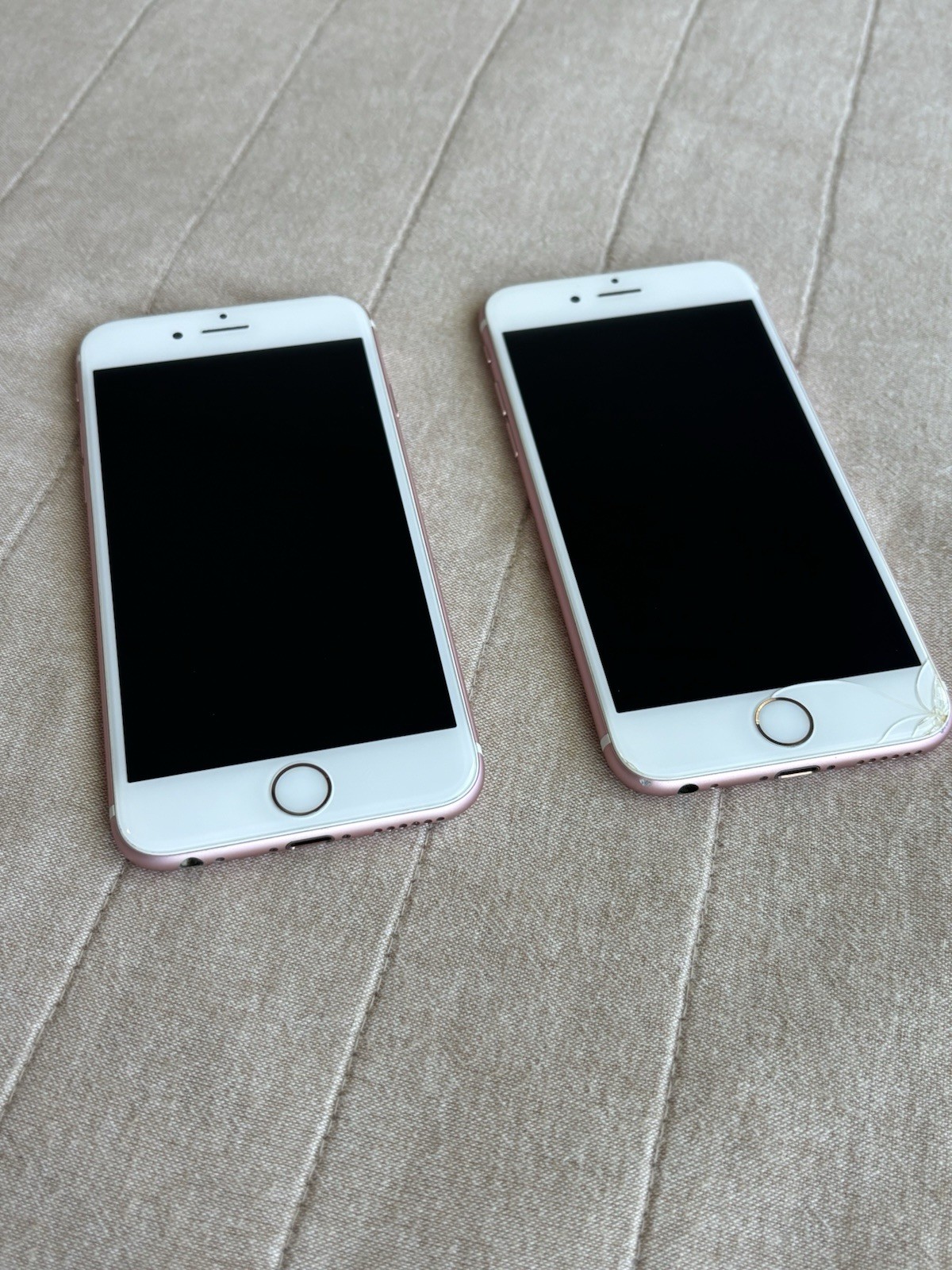 Lot of 2 iPhone 6s 64GB Pink Rose Gold (A1688/A1633) AT&T / T-Mobile (Both Work)