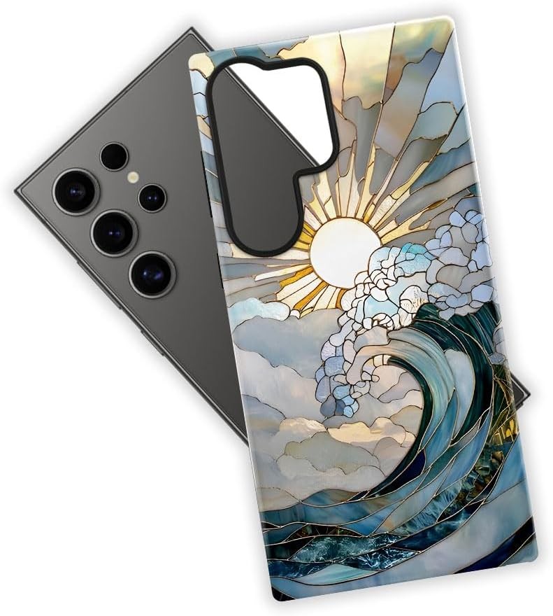 2PCS Case & Cover for Samsung Galaxy S24 Ultra Drop Resistant Glossy Dual-Layer