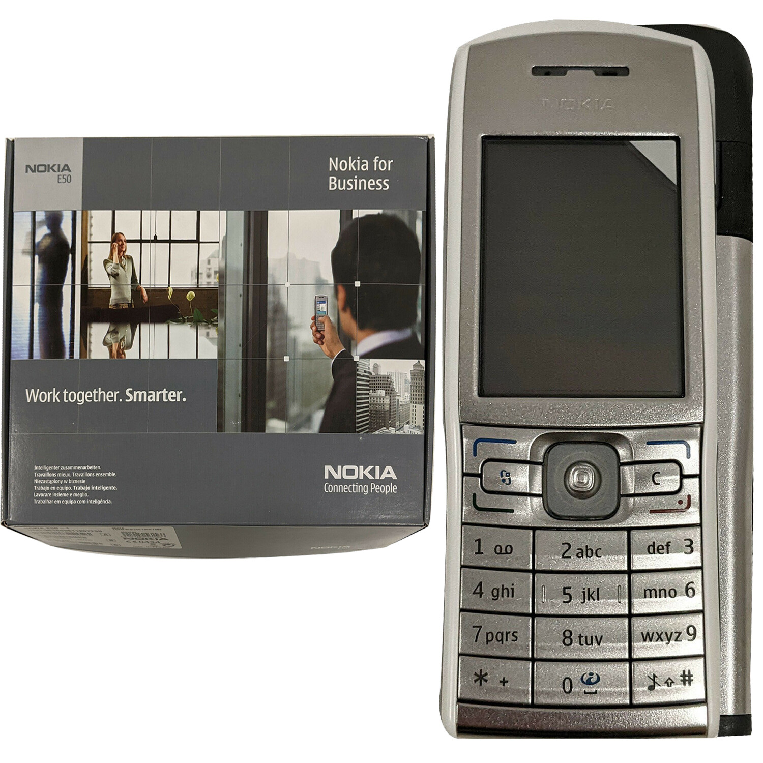 Nokia E50 Single SIM 70MB + 32MB White ABC Keypad Factory Unlocked 2G GSM