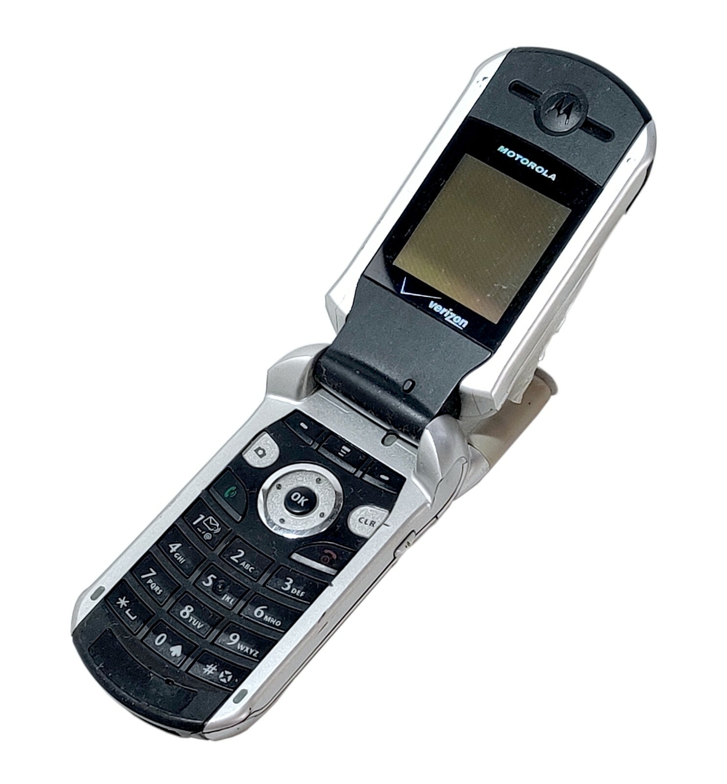Motorola V276 Verizon Flip Cell Phone Black/Silver CDMA Cam Compact 2G Grade C