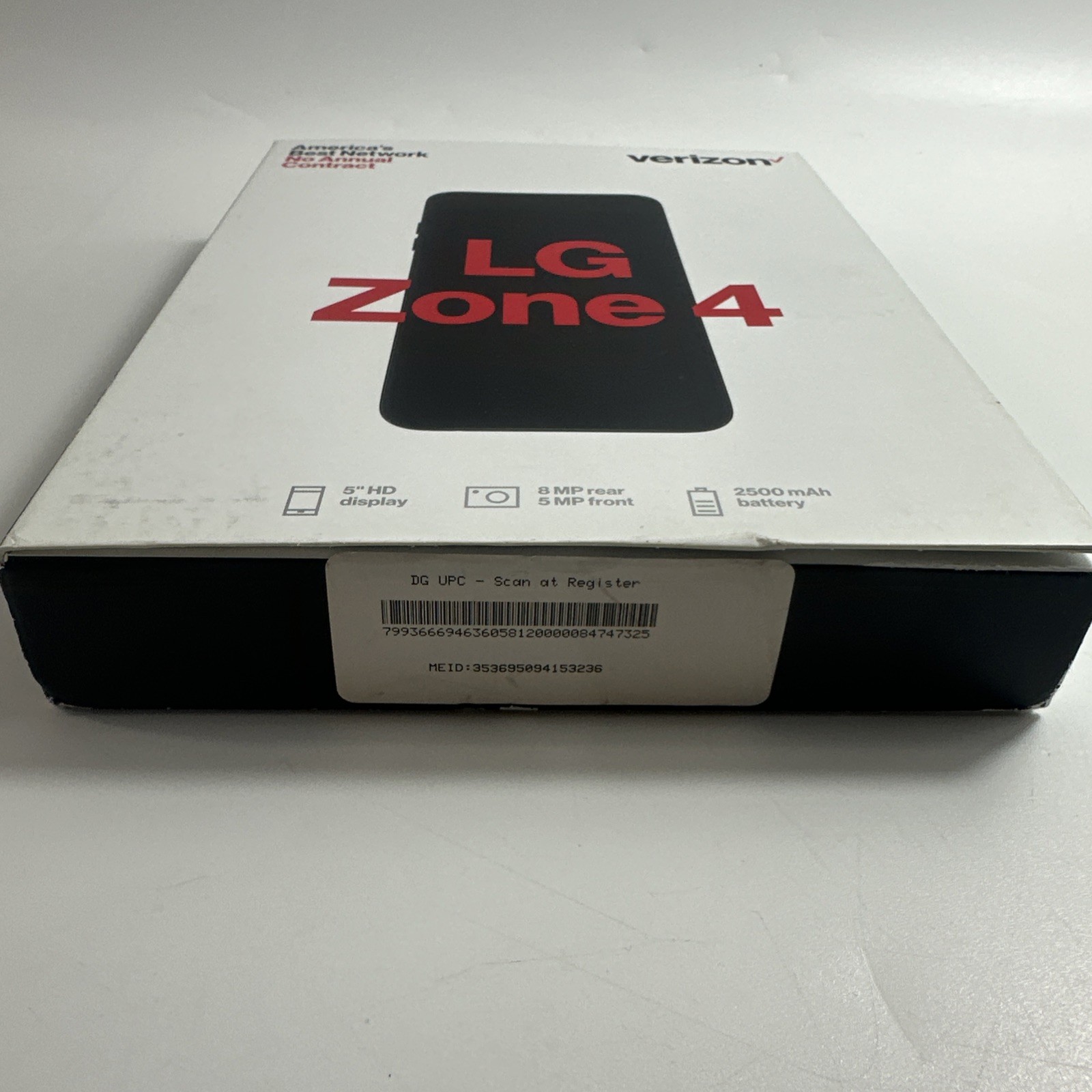Verizon Wireless smartphone LG Optimus Zone 4 Prepaid 16GB – NEW In Box