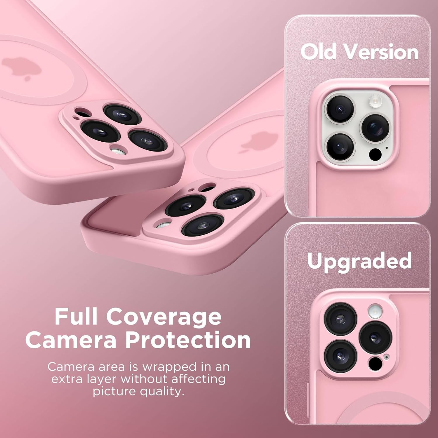 Magnetic for iPhone 13 Pro Case, Shockproof Protective Slim Translucent Matte Ca