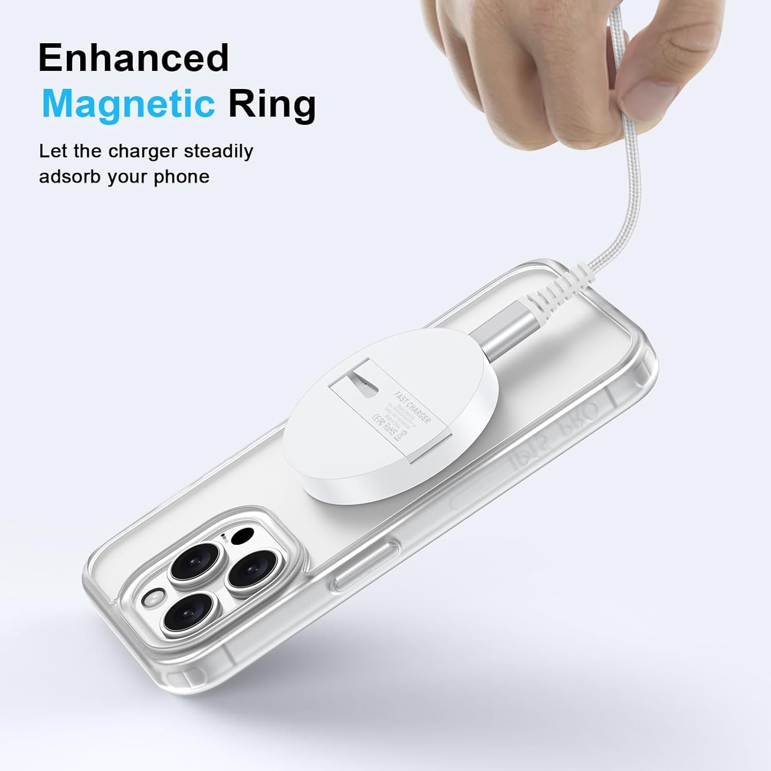 Wireless Fast Charging Pad for Samsung S25 Ultra, iPhone 17 Pro Max