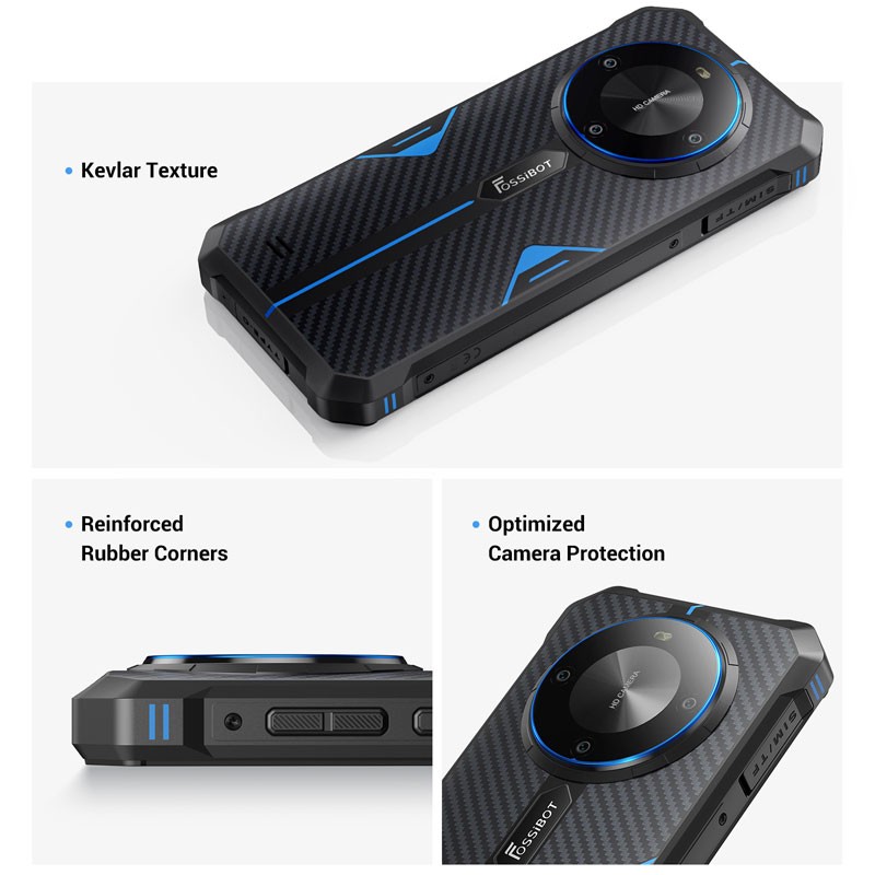 6.74″ FOSSiBOT F105 4G LTE Rugged Smartphone Android Dual SIM Outdoors 10300mAh