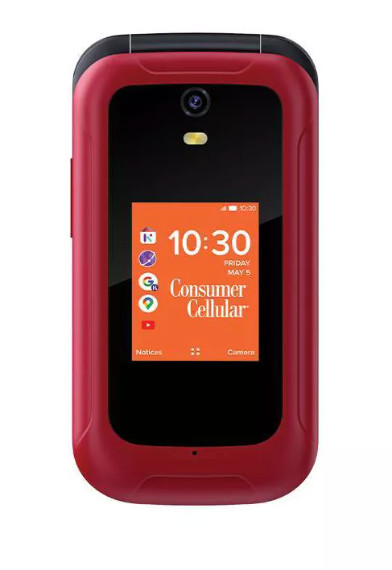 Consumer Cellular Iris Flip Phone (Unlocked) 8GB 5MP 4G LTE | Red – New Sealed