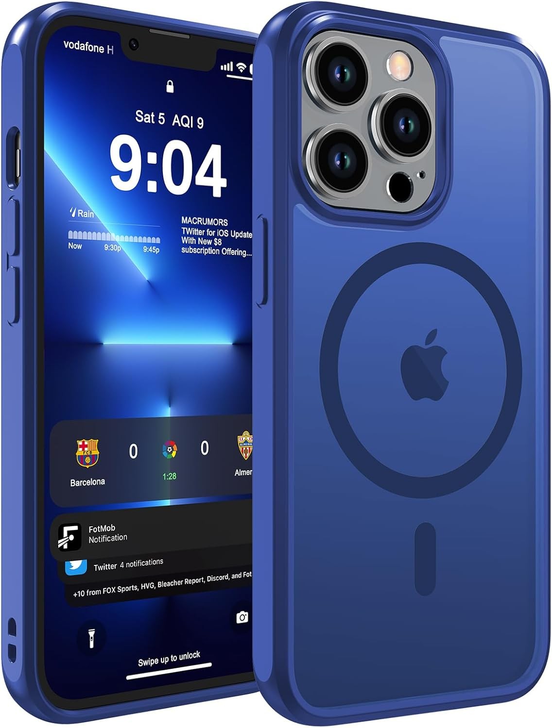 Magnetic Matte Case for iPhone 13 Pro 6.1-Inch Slim Translucent Shockproof Case-