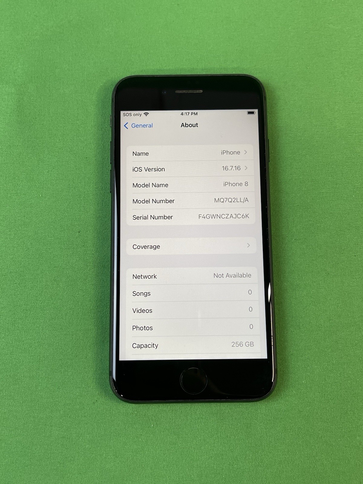 Apple iPhone 8 256GB (AT&T Only) Space Gray A1905 | 85% Battery Health