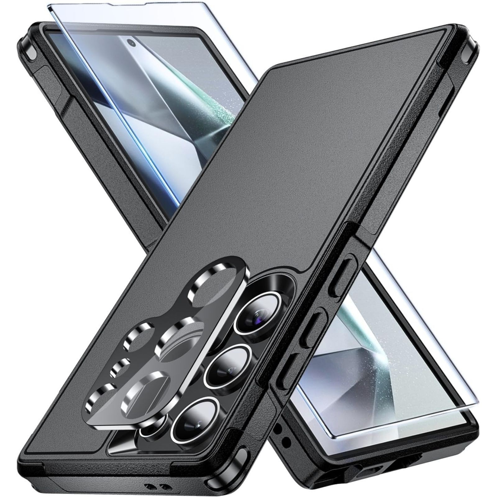 For Samsung Galaxy S24 Ultra Heavy Duty Military Grade Case and Screen Protector
