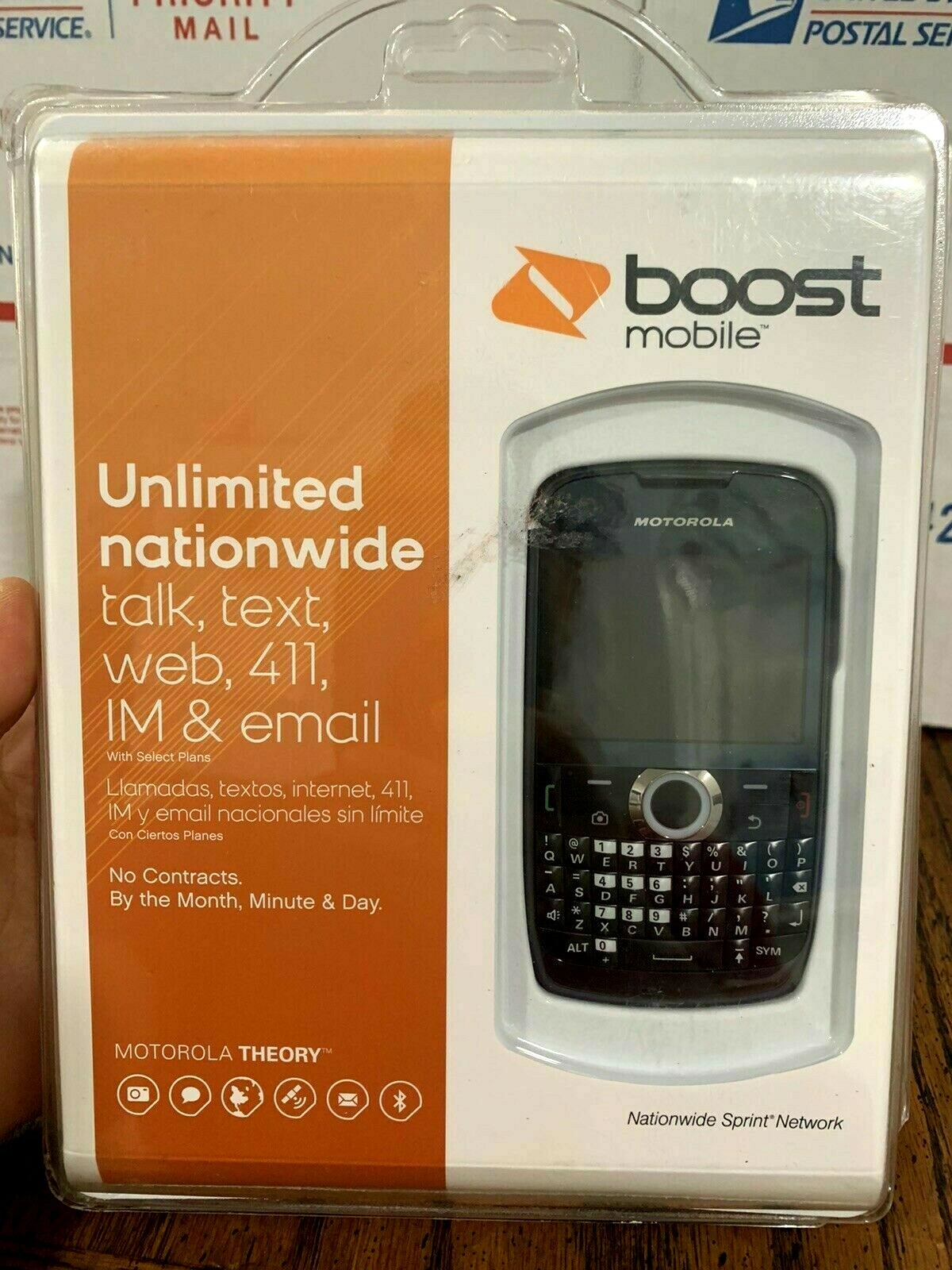 🔥 New never opened Motorola Theory – Black (Boost Mobile) Cellular – Fast Ship