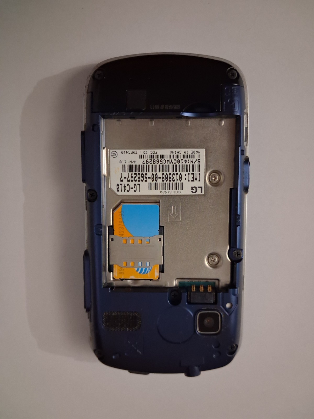 LG Xpression LG-C410 Blue AT&T Android 3G HSPA 2.0MP MicroSD 180MB
