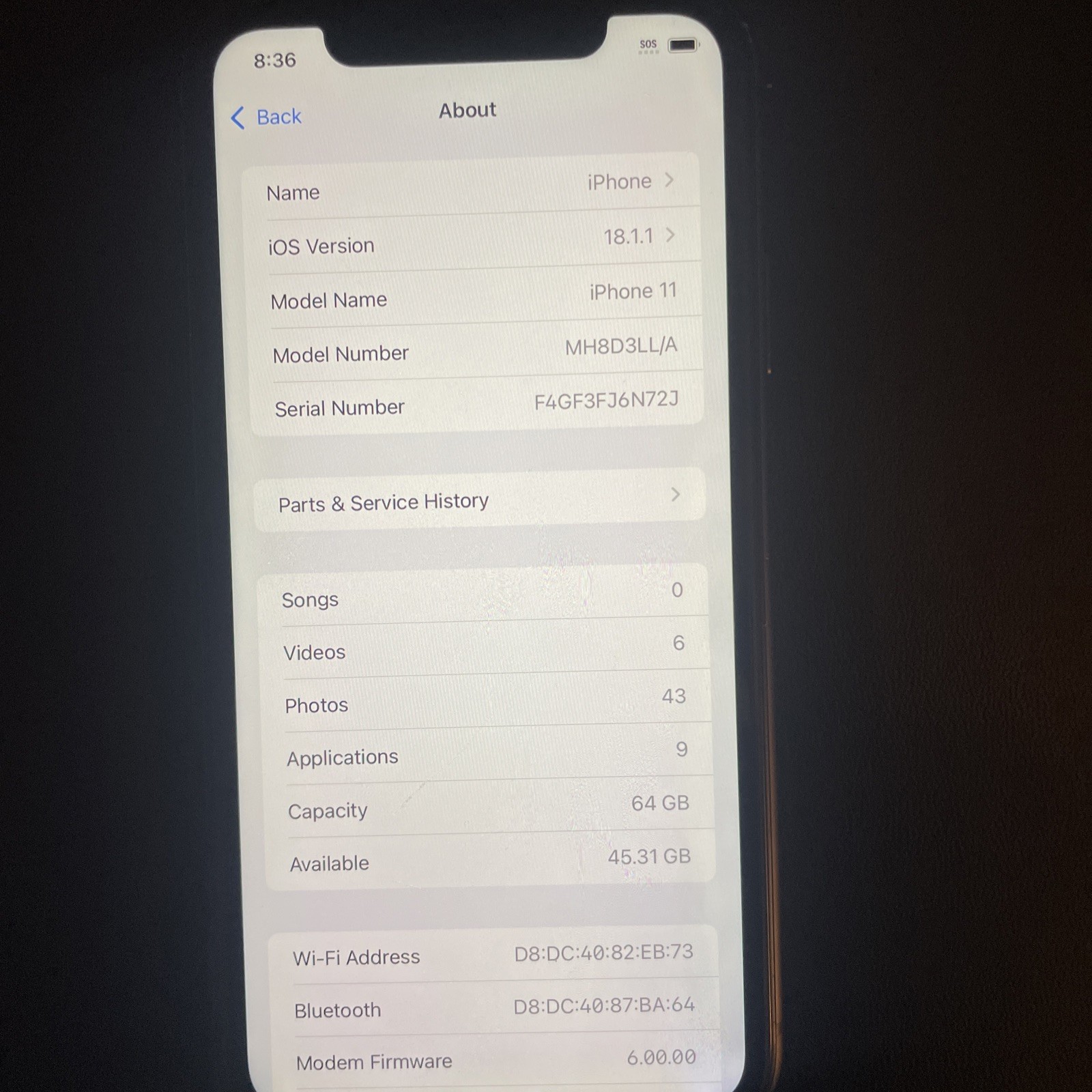 Apple iPhone 11 64GB, Unlocked, Black, MWL72LL/A