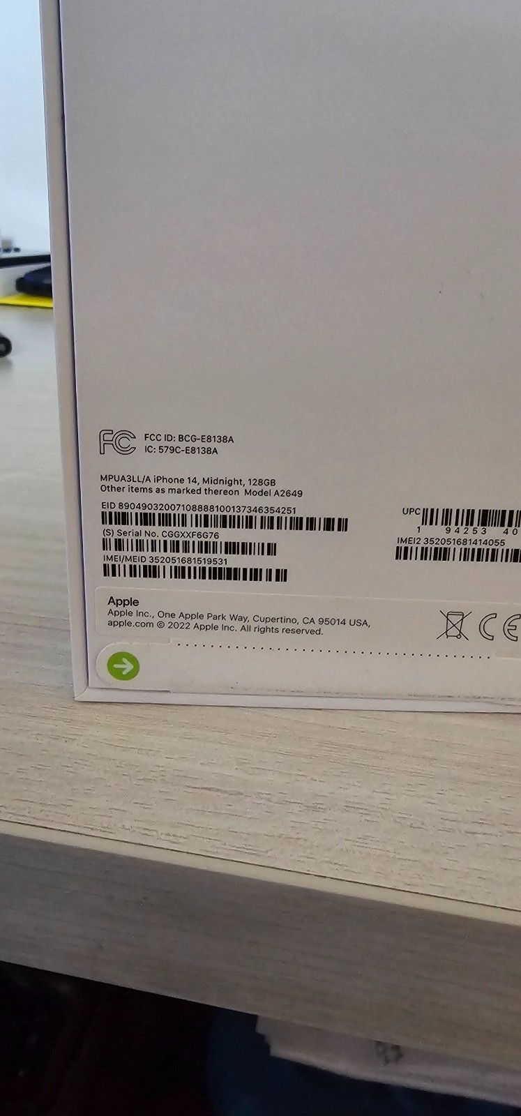 SEALED – iPhone 14 – US Reseller Flex – 128GB – BLACK – PLEASE READ DESCRIPTION!