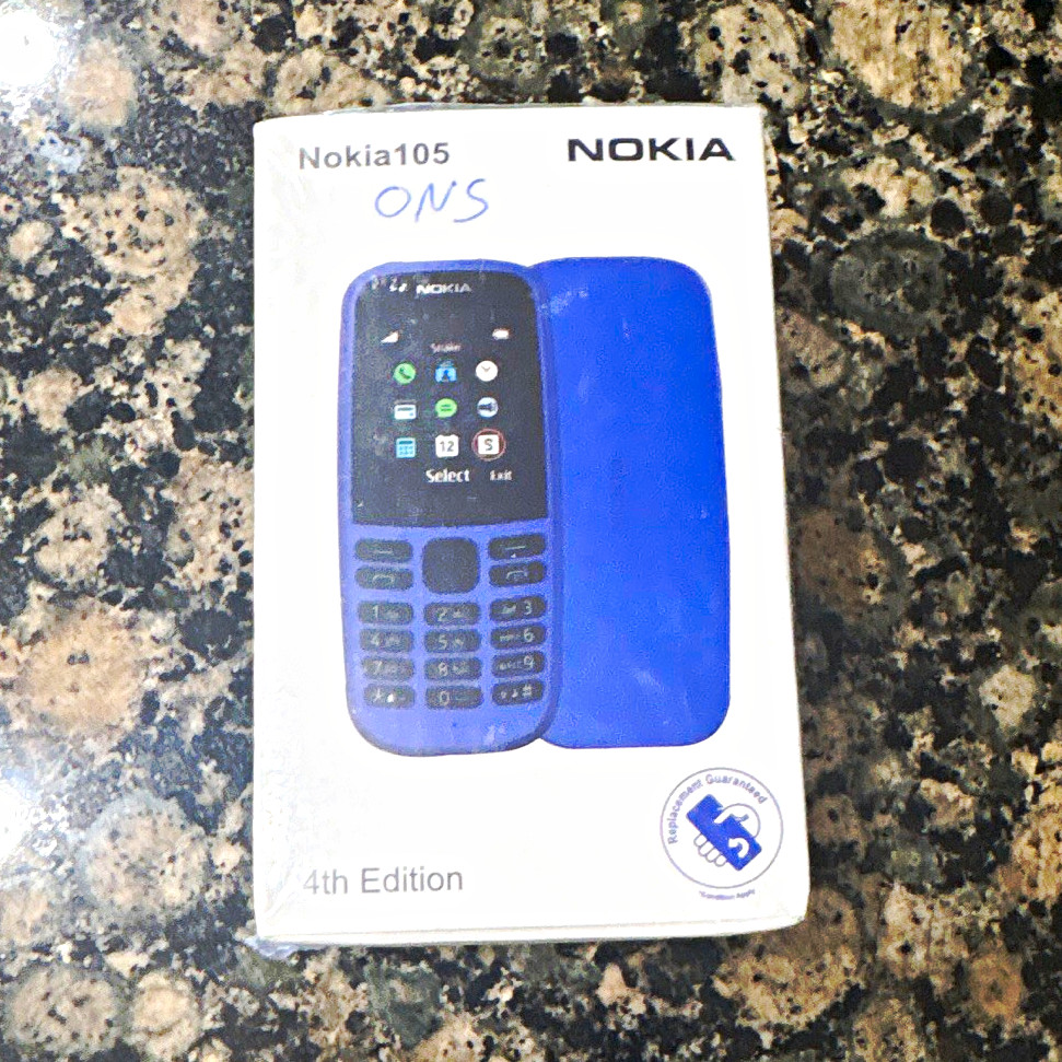 Nokia 105 4th Edition Blue Bar Phone 2G GSM 1.8in 48MB FM Micro USB