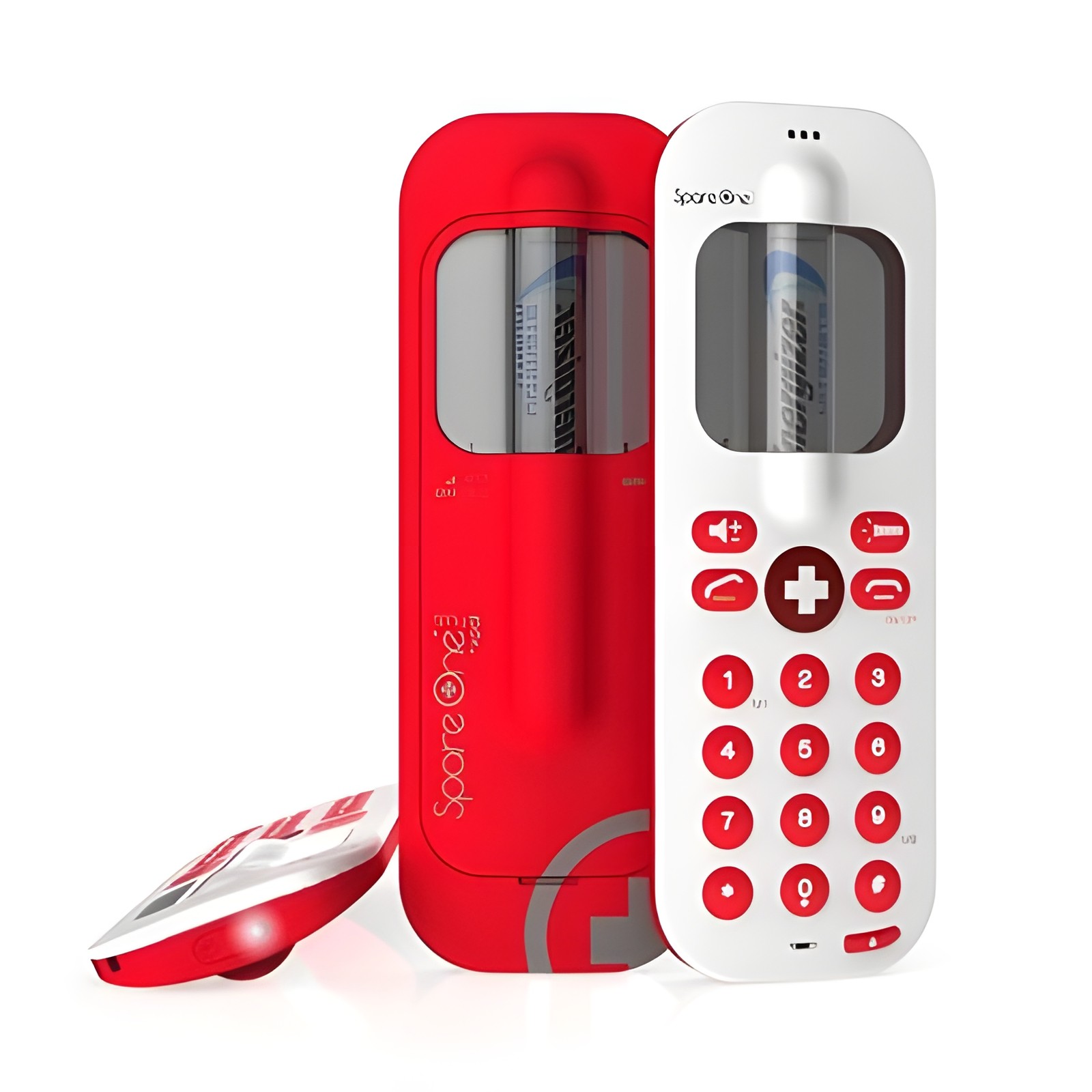 SpareOne Plus GSM Emergency Mobile Phone 850/1900MHz Unlocked SOS Alarm Torch