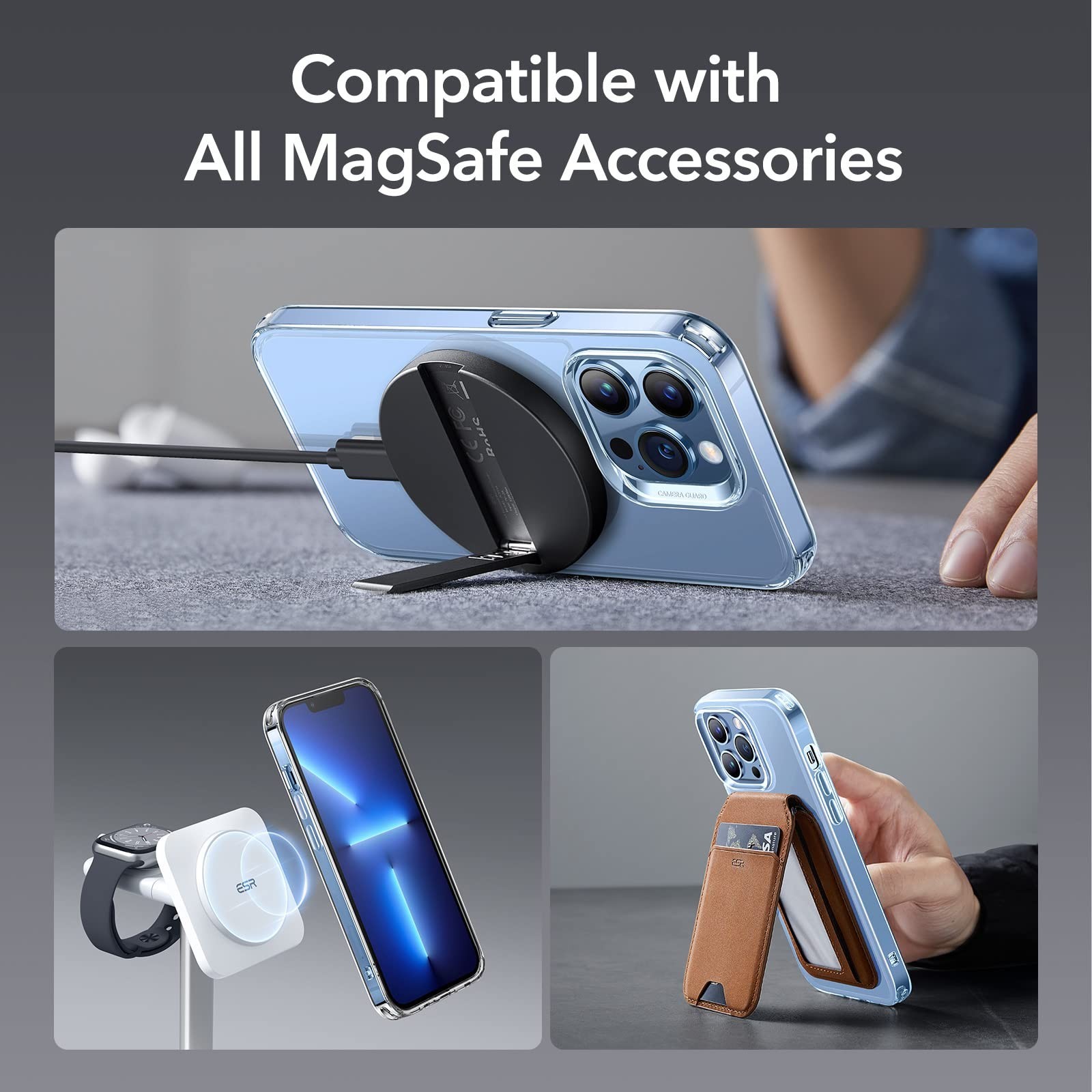 Clear Shockproof Case for iPhone 13 Pro Max, Military-Grade Protection, ESR Comp