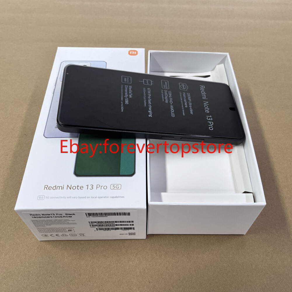 Unlocked Xiaomi Redmi Note 13 Pro 5G 6.67″ 200MP 128/256/512GB Android 5100mAh