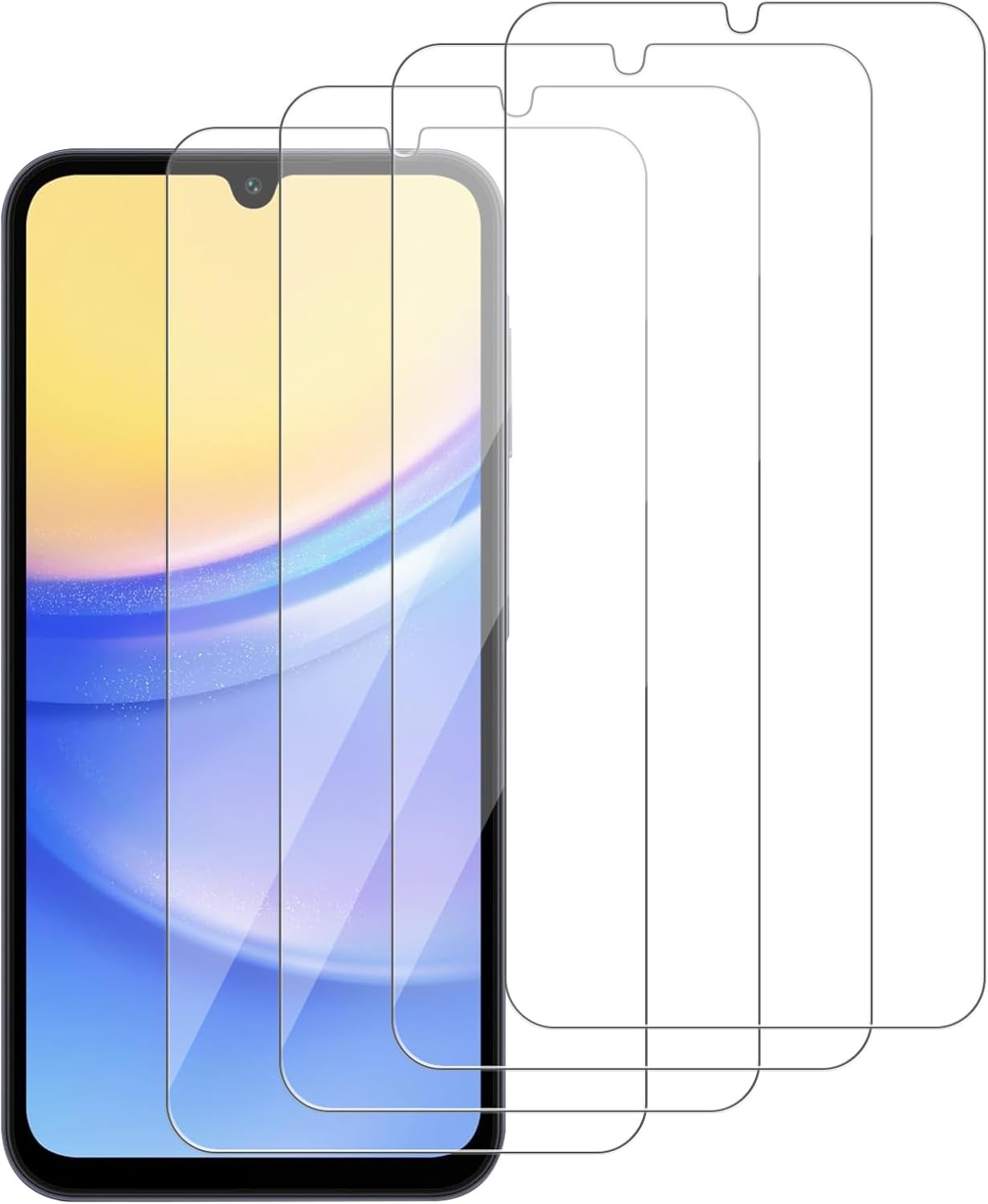 4-Pack Tempered Glass Screen Protectors, Scratch-Resistant for Samsung Galaxy A1