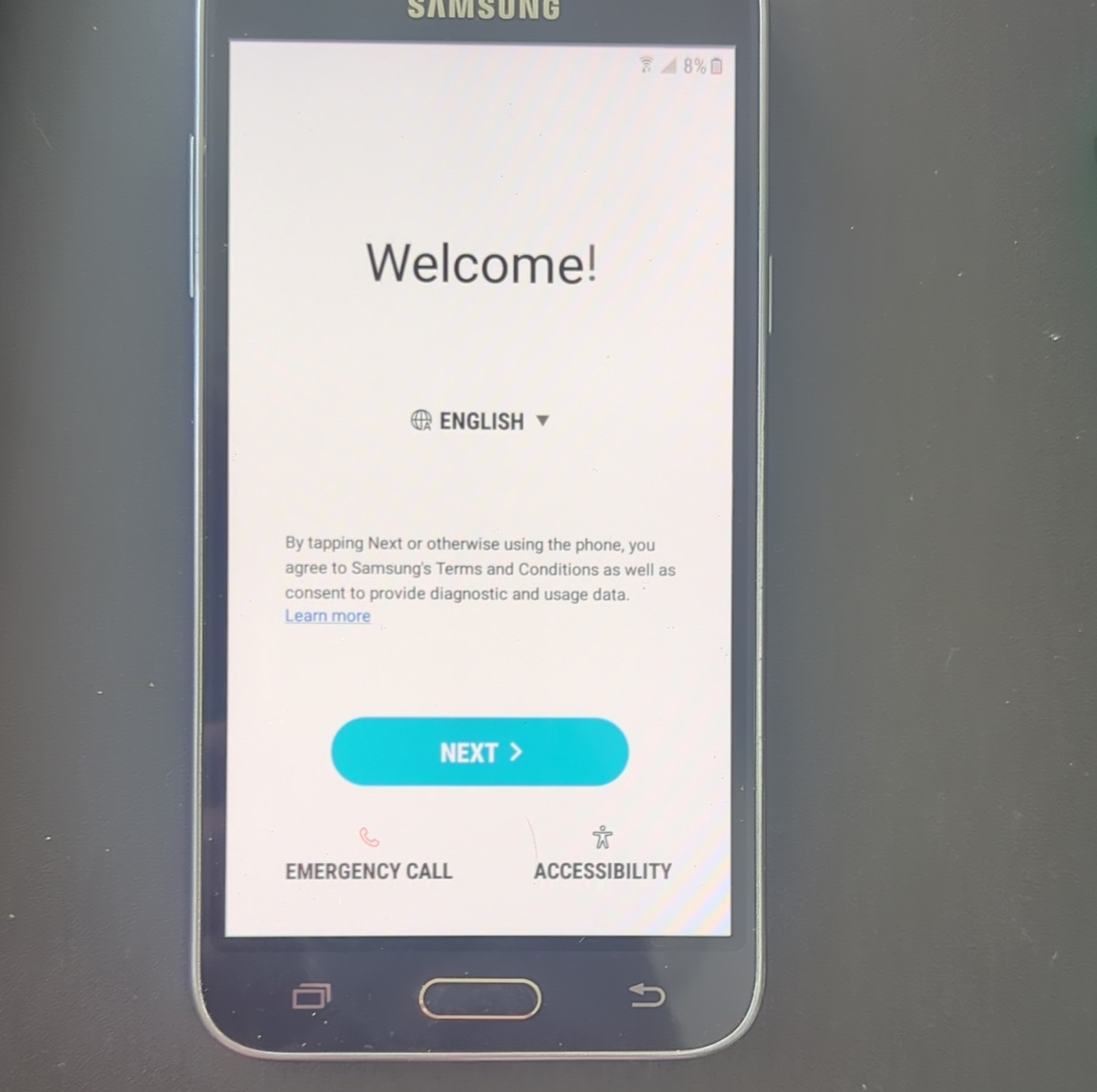 Samsung Galaxy J3 V Verizon Bar Black Micro USB Smartphone Model Galaxy J3 V