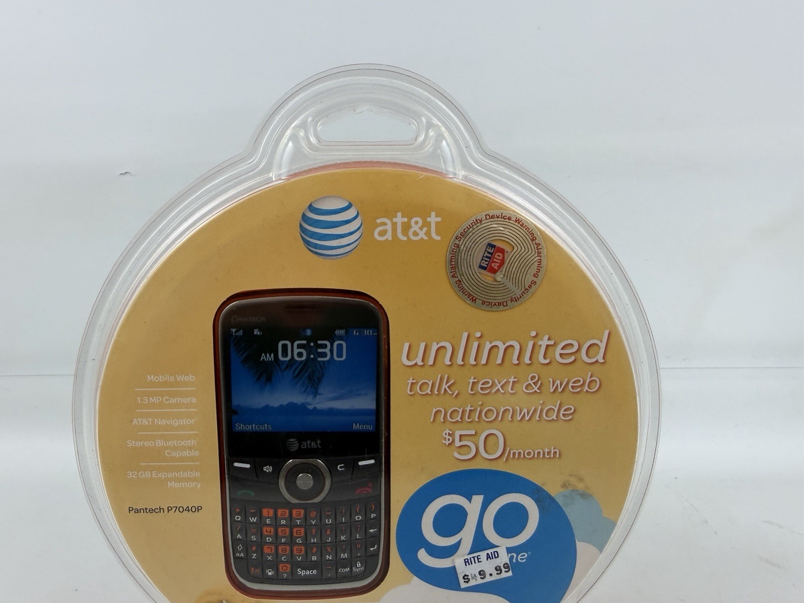 Pantech P7040P AT&T Cellphone New Sealed New in Box Go Phone 1.3 MP Camera 32 GB