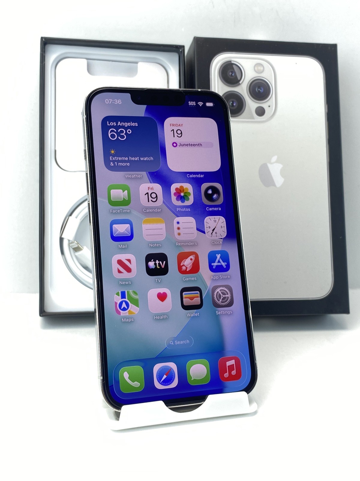 Apple iPhone 13 Pro A2483 128GB Silver 90% battery health Unlocked device
