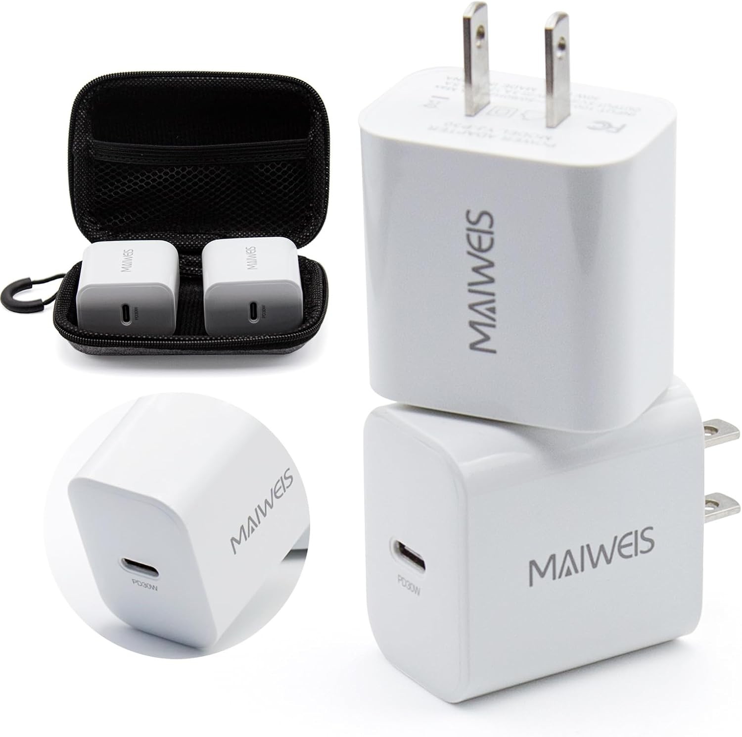 30W USB C Wall Charger, Fast Charging PD Adapter Plug for iPhone, iPad, Galaxy