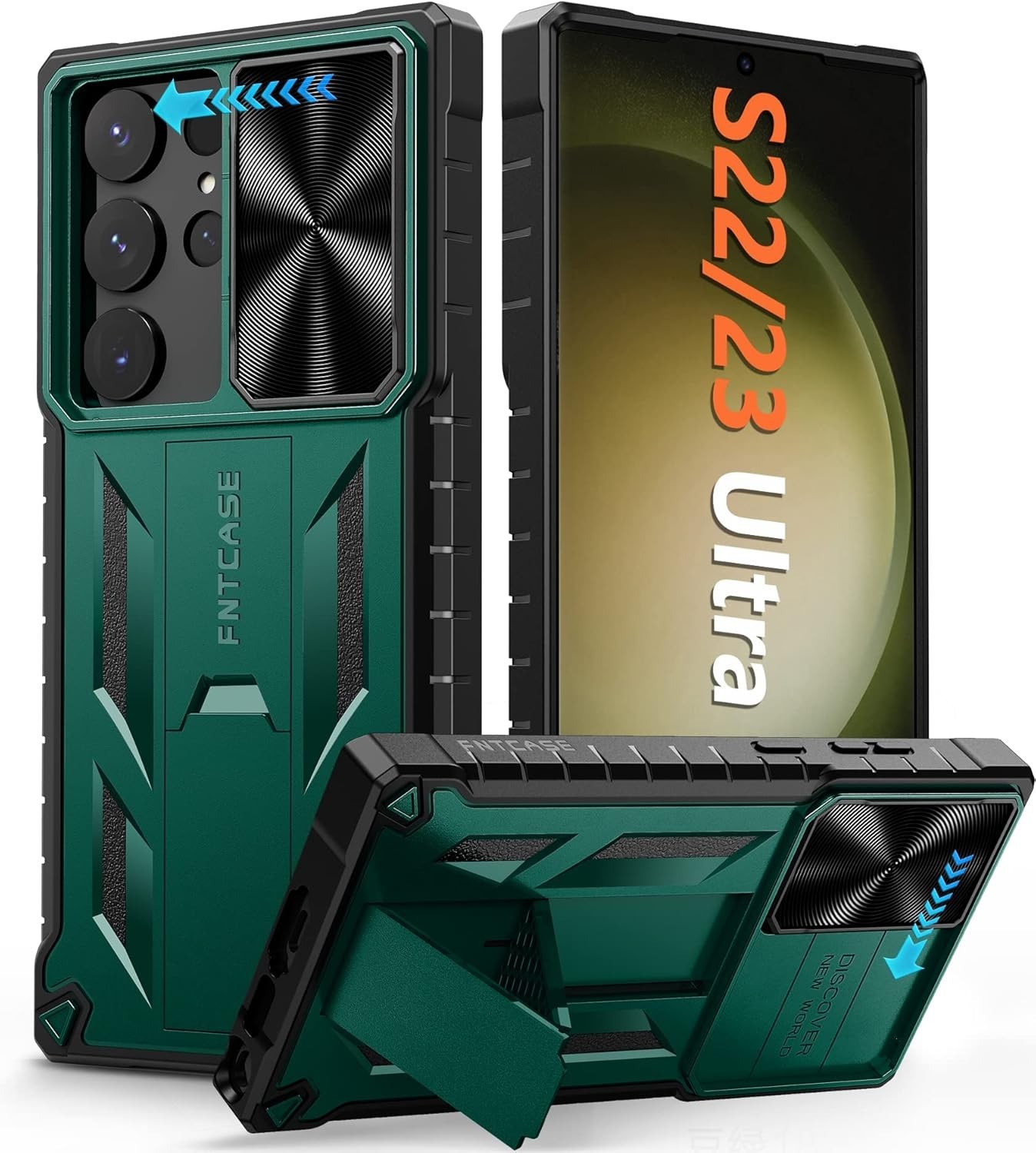 for Samsung Galaxy S23-Ultra Case Case Shockproof Rugged with Slide Camera Cover