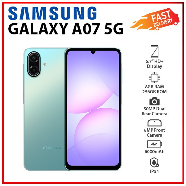 Samsung Galaxy A07 5G 8GB+256GB GREEN Dual SIM Unlocked Android Cell Phone