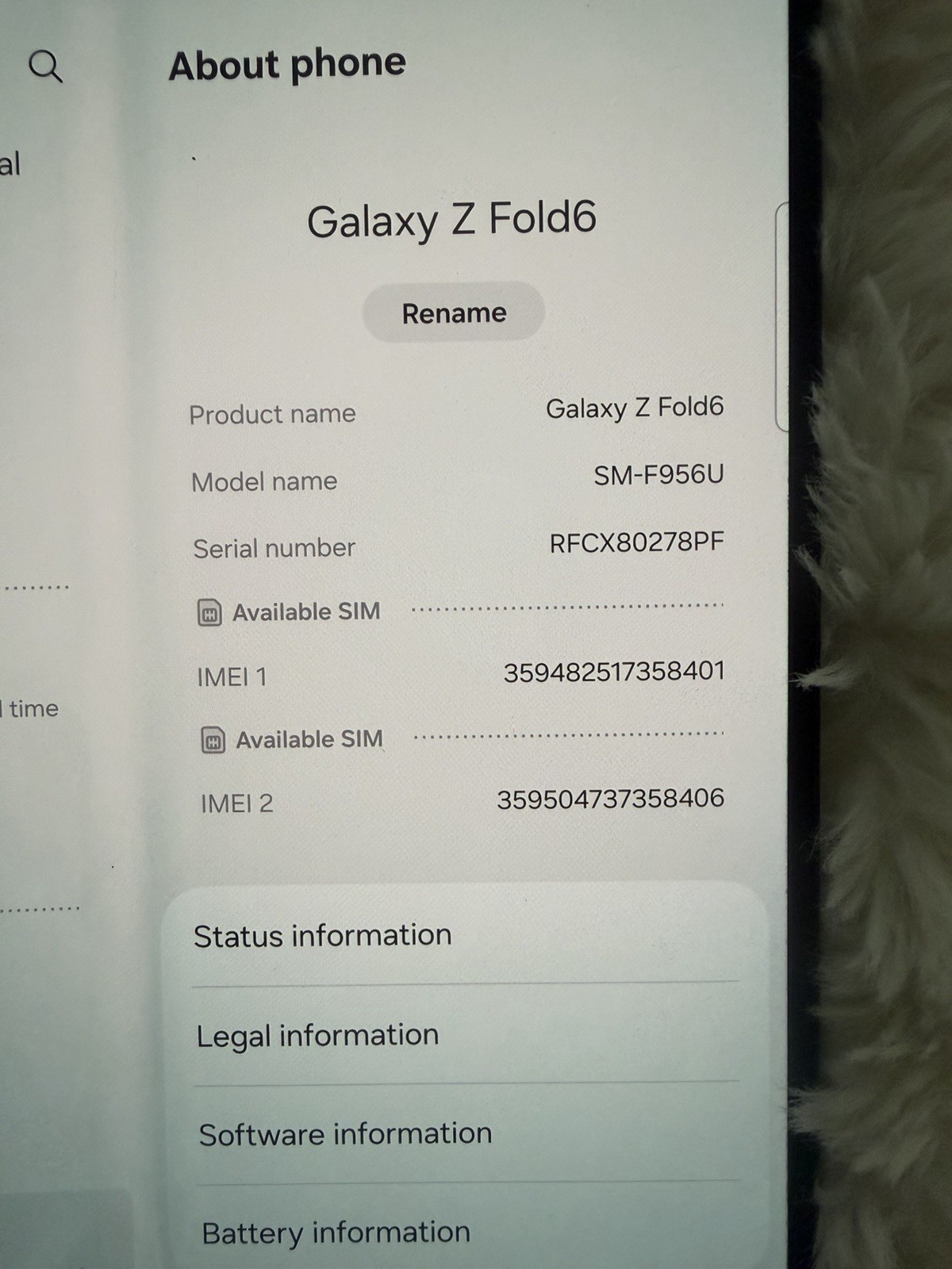 Samsung Galaxy Z Fold6 512GB AT&T imei Issue Sold As is Read Description