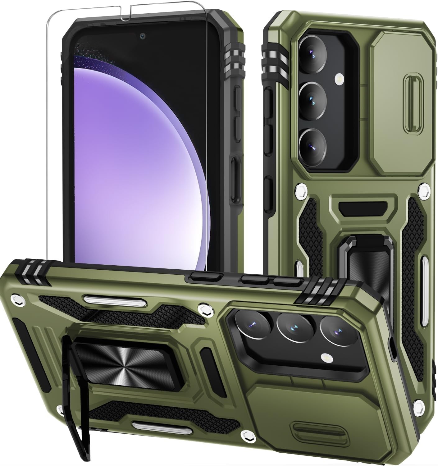 For Samsung Galaxy S25 Plus Case with Shockproof Protection & Screen Protector