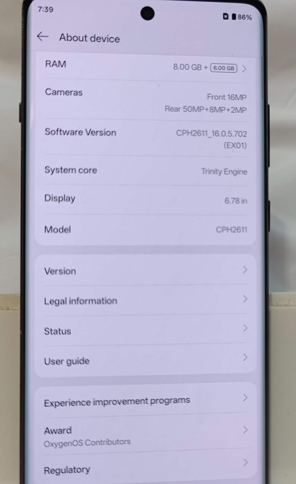 OnePlus 12R Iron black 8GB RAM Unlocked Android 16 ( Oxygen 16 )