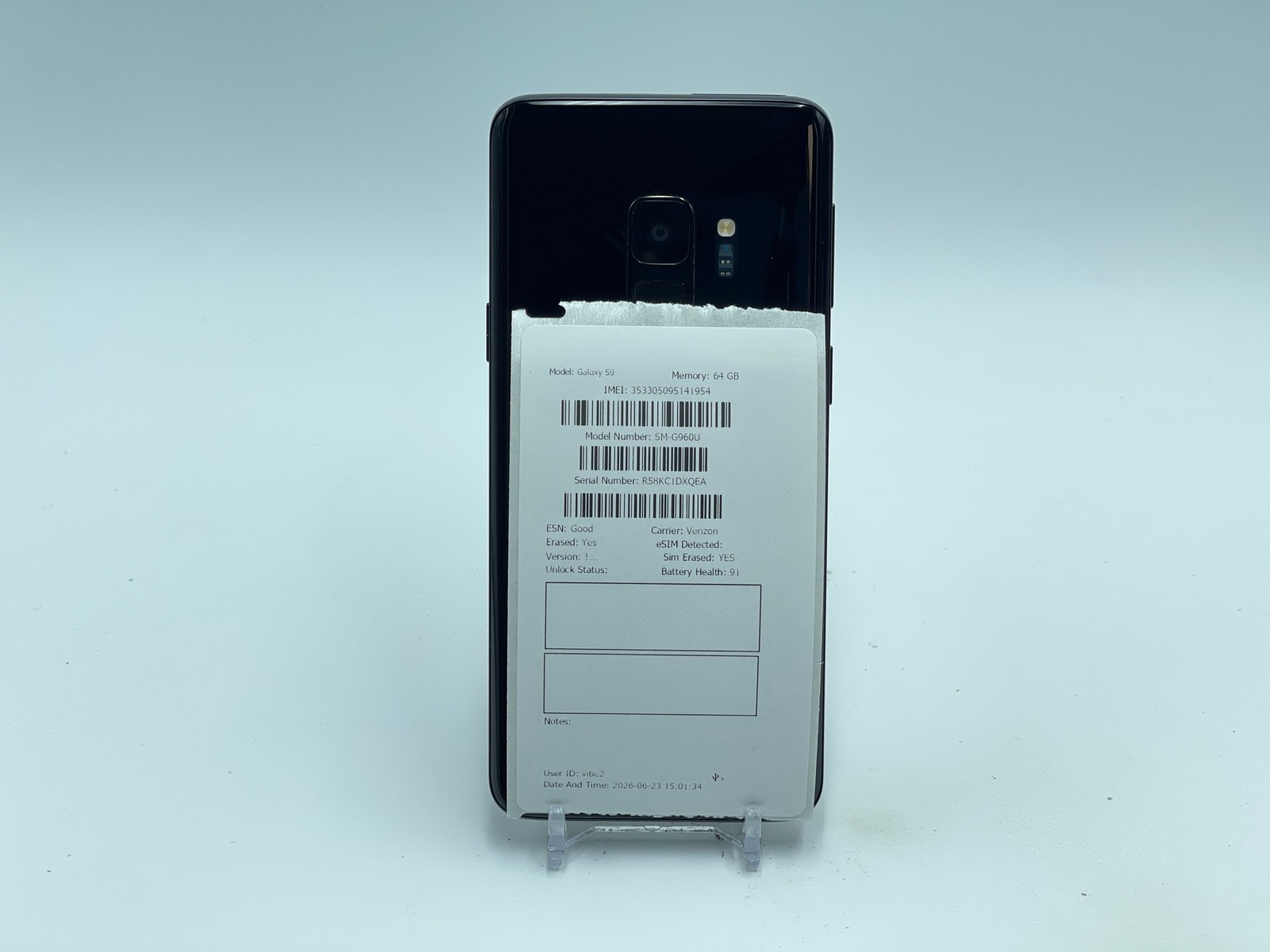 Samsung Galaxy S9 64GB SM-G960U (Verizon) Midnight Black (E-0101)
