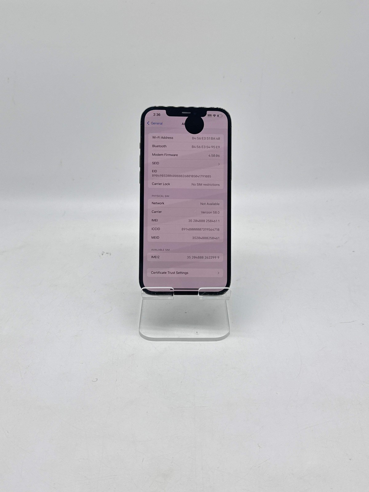 Apple iPhone 12 Pro Max 256GB Factory Unlocked Cracked Back Bad LCD